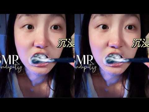 #ASMR sleep video #Voice-controlled stress relief Immersive Brushing with braces