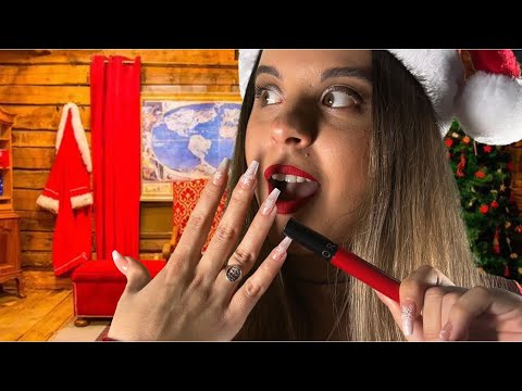 ASMR Mamá Noel te maquilla para Navidad ❤️🎄