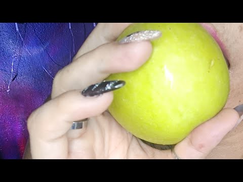 ASMR Comiendo manzana 🍏 verde 