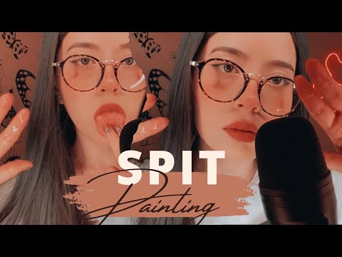 Spit painting | Te maquillo con babit4 🎨 | Andrea ASMR 🦋