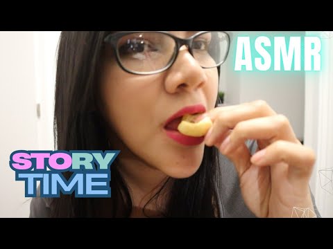 ASMR comiendo cortezas crujientes mientras te cuento un story time | Historia "Amorosa"
