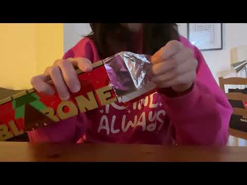 Eating a wafer and a toblerone asmr