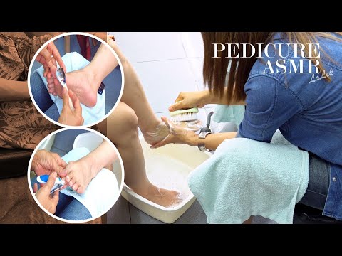 $3 Pedicure and Foot Scrub - Scrubbing ASMR experience at Local Thai barber shop