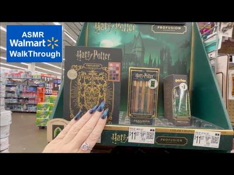 ASMR Gum Chewing Walmart Store WalkThrough with Background Sounds & Tapping