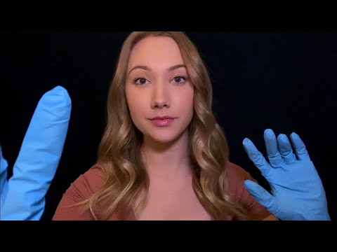 ASMR Nonsensical Glove Exam (Face Touching, Hand Movements)