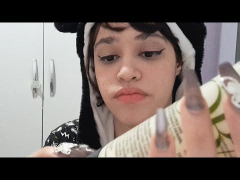 ASMR MASSAGEM FACIAL RELAXANTE