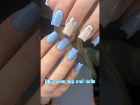#manicure #pedicure #bluenails #blonde #nails