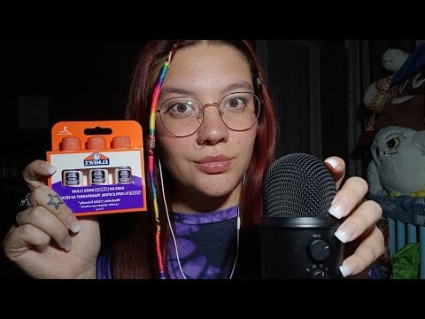 VIDEO DEDICA PER @Gaia_asmr ELMER'S PURPLE GLUE STICK on MIC e tanti PLASTIC SOUNDS 😴💜 | ASMR ITA