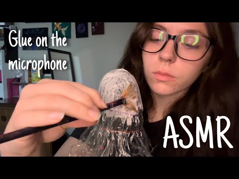 ASMR Glue sounds on the microphone (Glue stick and liquid glue)