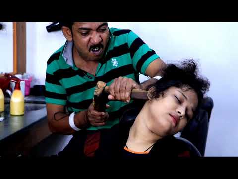 Asim Barber most hard tok sen therapy on female with Satisfying ASMR neck crack ear finger crack
