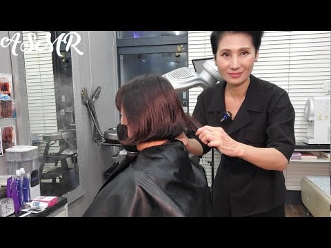 미용실 ASMR  브론즈 흰머리 전체염색   Bronze gray hair dye/Korean hair salon