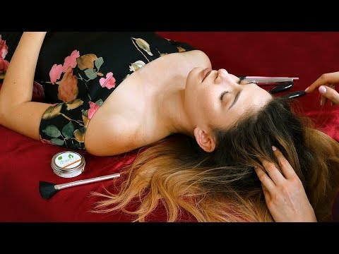 ♥ ASMR – Hair Play, Face Brushing, Scalp Massage, Relaxing Spa Treatment Corrina and Natalia