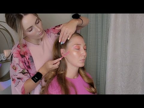 ASMR Perfectionist Half Up Slick Clean Girl Hairstyle With Mini Combing -Hair Perfecting, and Fixing