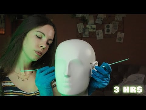ASMR Relaxing Ear Cleaning For Sleep, Work & Study (3HRS)