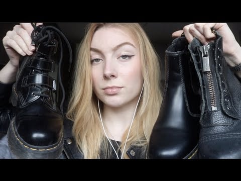 ASMR | Leather Boots Sounds | Tapping & Scratching