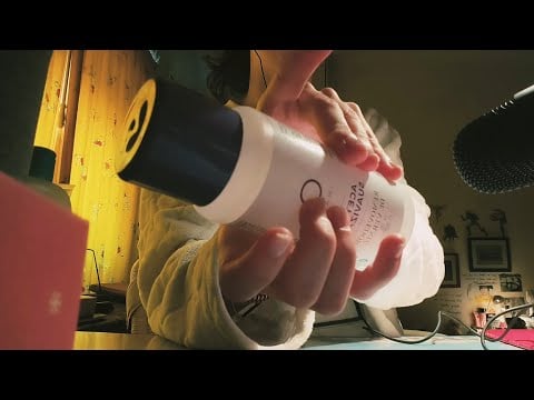 ASMR LOTION BOTTLE TAPPING, LIQUID SHAKING & LID SOUNDS