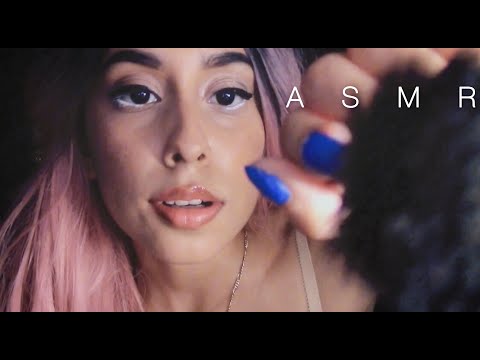 Gentle ASMR Face Brushing & Semi Inaudible Whisper (Lo-Fi)