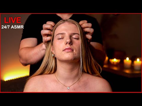 ASMR 24/7 - Relaxing Head, Back & Hair Massages, Personal Attention (No Talk)