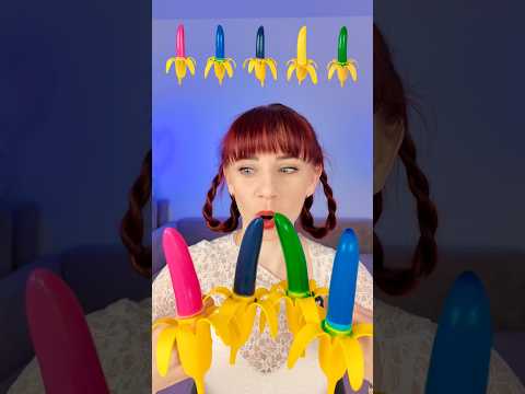 ASMR Gummy Jelly Bananas Eating Sounds Mukbang  #eating