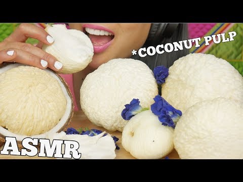 ASMR COCONUT PULP จาวมะพร้าว (FLUFFLY SOFT CRUNCHY EATING SOUNDS) *ENGLISH SUB | SAS-ASMR