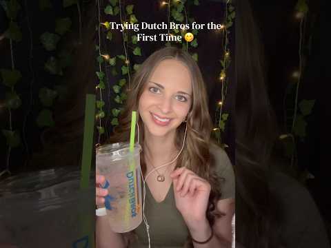 ASMR ☕ Trying Dutch Bros for the FIRST Time! 💙 #shorts