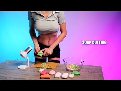 ASMR Soap cutting | Satisfying Soap Carving with Girlfriend Mia