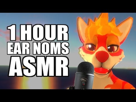 [Furry ASMR] Comforting and intense ear noms / mouth sounds (1 HOUR) [Blue Yeti]  👅
