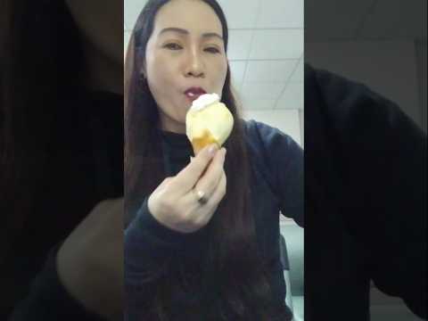 PEAR WITH CREAM#shortsfeed #food #everyone #asmr