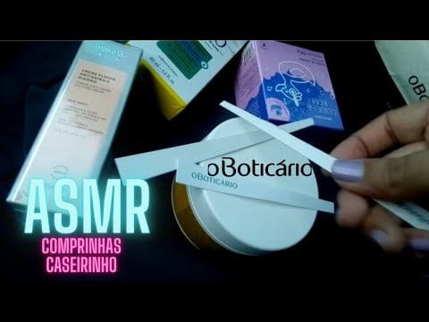ASMR Comprinhas no Boticário| Sons de Embalagens com Voz Suave e Sons de Boca para dar soninho
