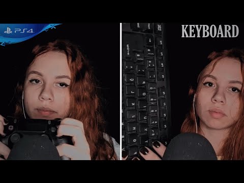 ASMR 10MIN SONS DE TECLADO&CONTROLE DE PS4!🎮