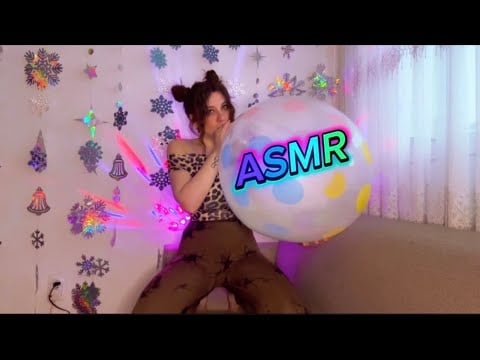 ASMR | Blowing Up & Popping Polka Dot Balloons 💜