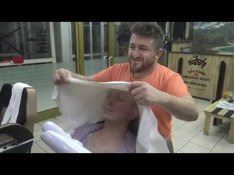 ASMR TURKISH BARBER MASSAGE=NECK CRACK=razor beard shave=SKIN CARE AND SLEEP MASSAGE=nose,ear wax