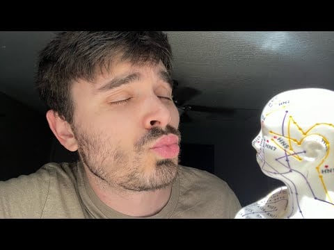 ASMR Muscular Anatomy of the Frontal Plane on Acupuncture Doll 