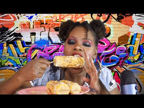 Street Corn On A Cob ASMR Eating Sounds