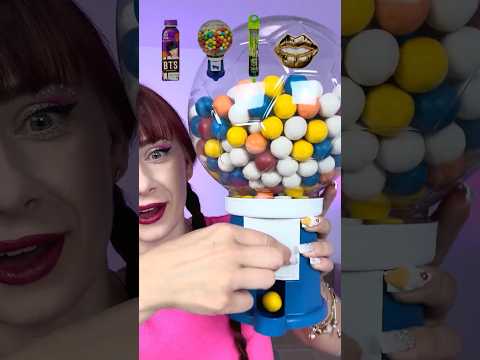 ASMR BTS Drink, Giant Gumball Machine, Sour Jam Candy  #mukbang #eating