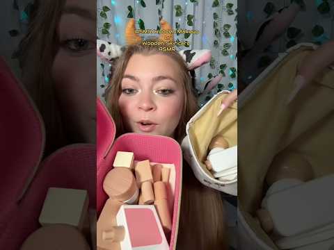 Wooden makeup or wooden skincare asmr? #asmr PART 1