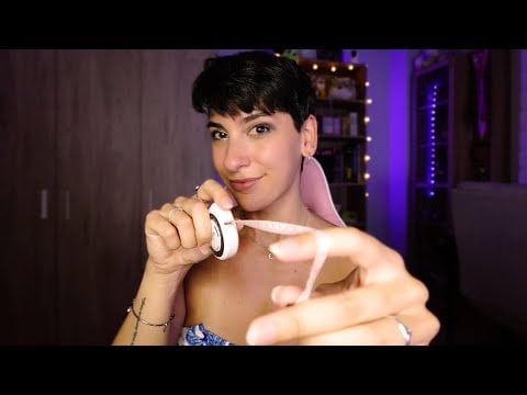 ASMR Español - Tomo medidas de tu carita - INCREIBLEMENTE RELAJANTE