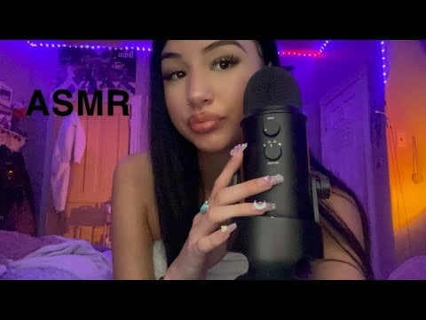 ASMR unintelligible whispers with gum chewing 💗