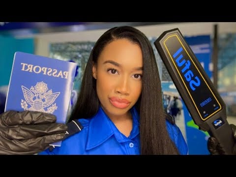 ASMR Sassy TSA Agent Checks Your Bags and Pats You Down 👮🏽✈️ ASMR TSA Role-play