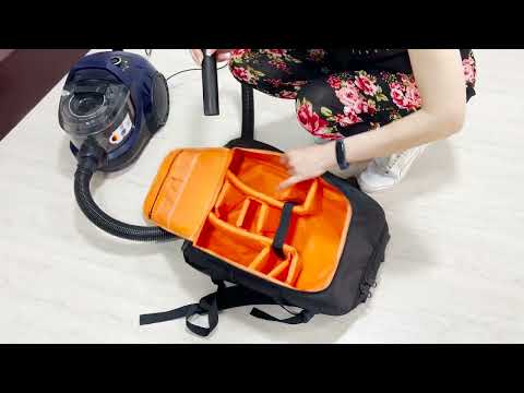 How to vacuum a photographer's backpack? clean with me