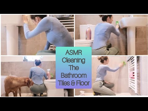 ASMR- Household Cleaning The Bathroom Tiles & Floor No Talking