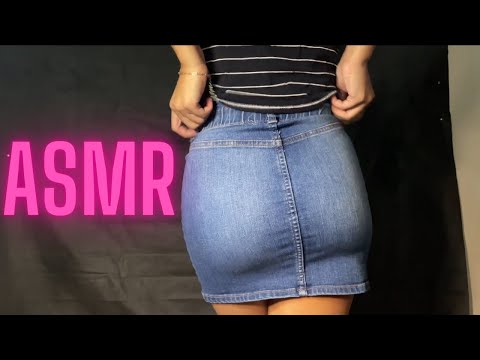 Asmr Denim Skirt (Fabric Scratching)