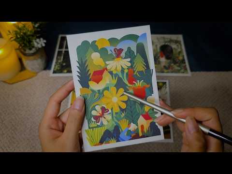 ASMR Tapping & Tracing on Dreamy Artwork 🎨 Soft & Gentle
