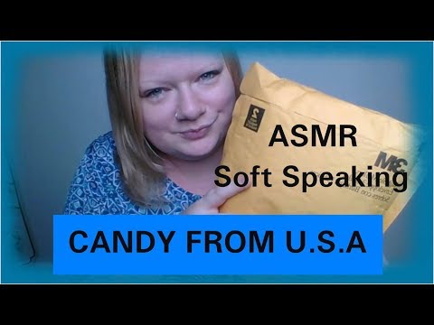 ASMR Unboxing Candy From The U.S.A - Soft Speaking [Gift Swap With Lynn Cinnamon ASMR]