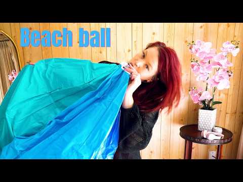 Giant Blue Beach Ball Inflation