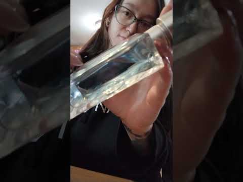 ASMR on cologne bottle