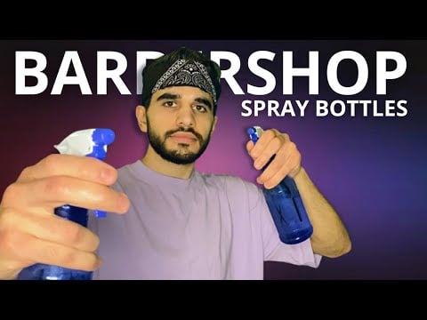 MAKE YOU SLEEP - ASMR Barber Roleplay with Spray Bottles. Relaxing ASMR Haircut and ASMR Tapping