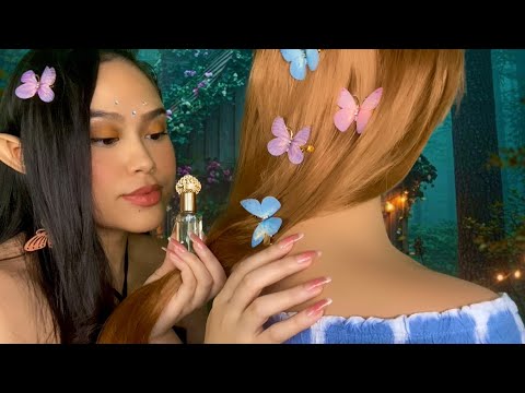ASMR Fairy Who’s OBSESSED W/ You Plays W/ Your Hair + Back Scratch & Face Touching Roleplay -accent