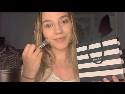 ASMR || Haul + Fast makeup application ||