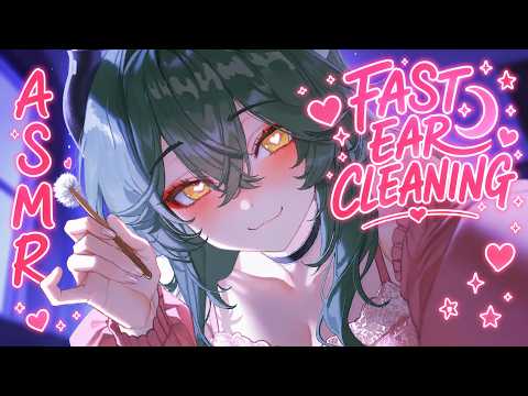Fast Fluffy Ear Cleaning 💚3DIO ASMR💚 Up Close Whispering & Ear Blowing & Mouth Sounds